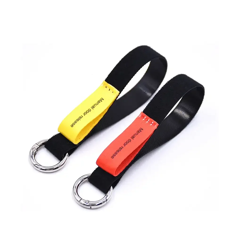 For Tesla Model Y 1Pc Car Rear Door Mechanical Switch Emergencies Safety Pull Rope Handle Door Release Straps Accessories