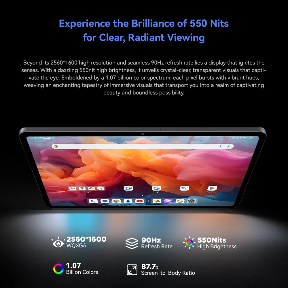 Alldocube iPlay 60 Pad Pro 12.1 inch Tablet 8+12GB Virtual RAM+128GB ROM MTK G99 Android 14 2.5k Resolution Display 10000mAh 5