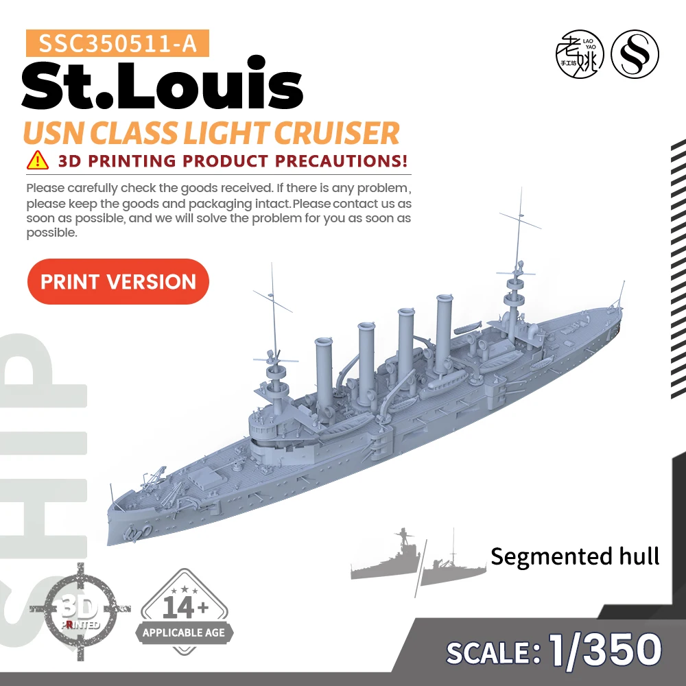 

SSMODEL SSC350511-A 1/350 Military Model Kit USN St.Louis Class Light Cruiser