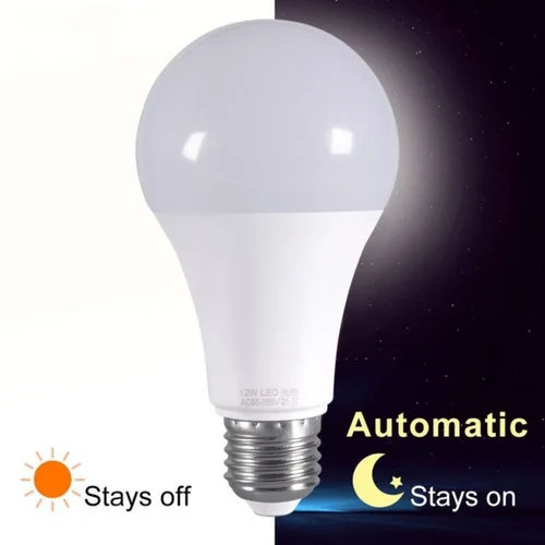 E27 LED 황혼에서 새벽까지 전구, 센서 야외 조명, AC 85-265V, 주간 야간 조명, 자동 켜기/끄기, LED 스마트 램프 조명 램프, 5W, 7W, 9W, 12W 3