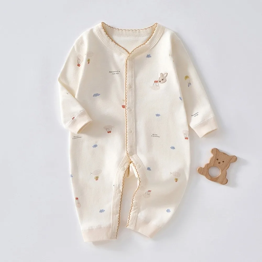 Horse/Rabbit Cartoon Baby Romper Long Pants Climb Infant Romper Cartoon Baby Jumpsuit One-piece Cotton Cartoon Baby Bodysuit