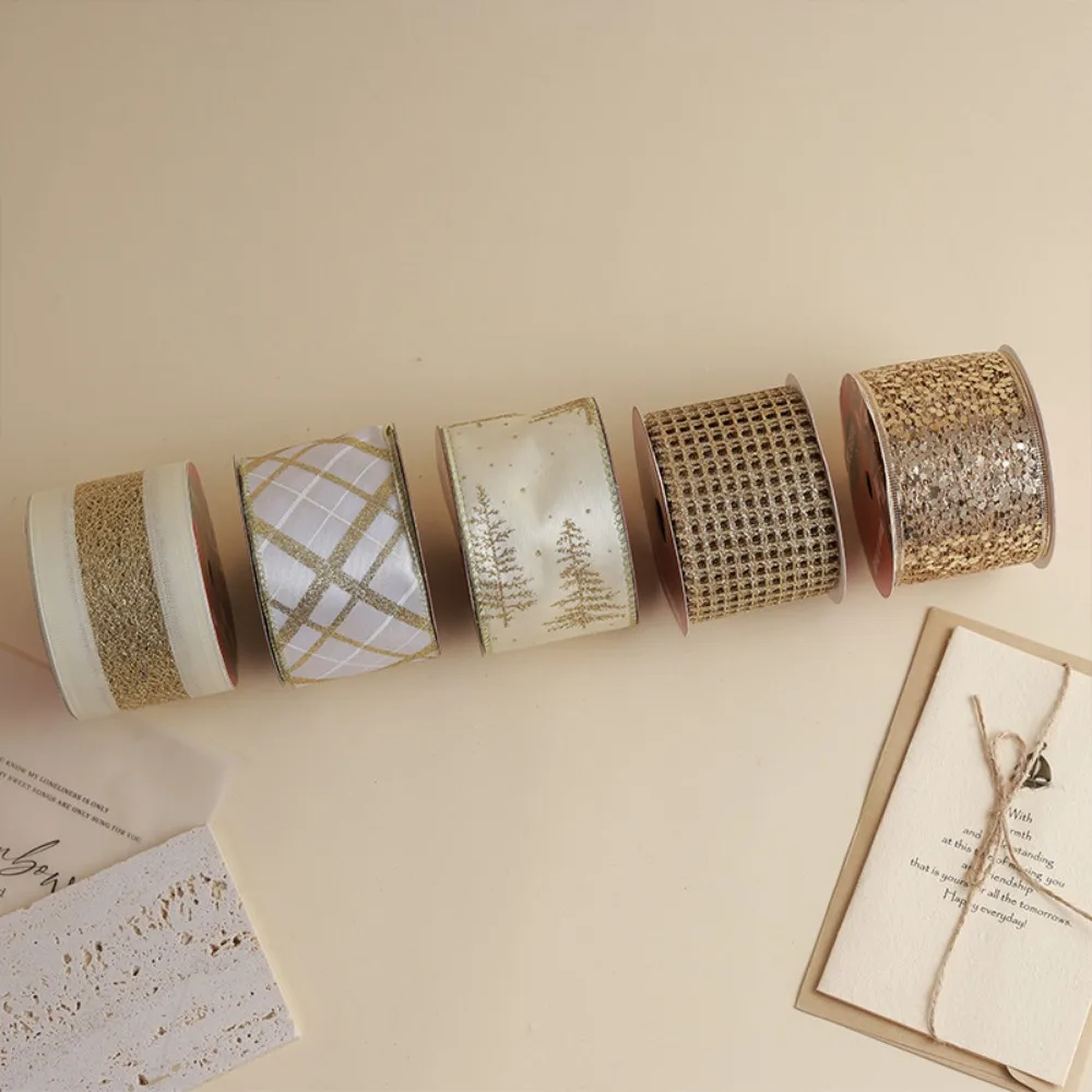 10YardsChristmasRibbonsImitationHempMaterialWiredEdgeBow