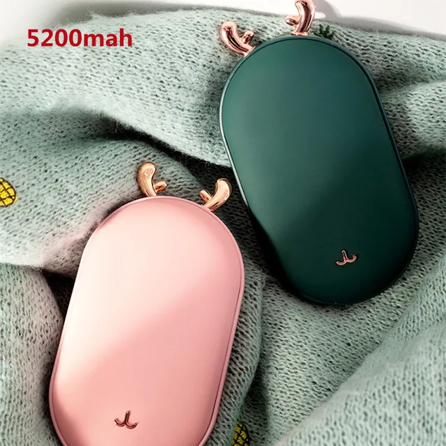 Elektromos Kézmelegítő Erő Bank 5200Mah Usb Töltés Zseb Kézzel Melegebb Digitális Kijelző Többfunkciós Tél - Image 5