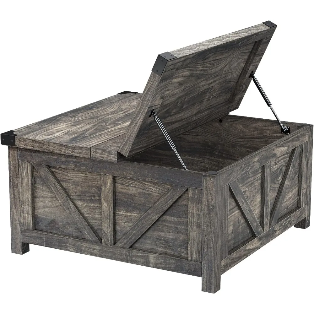 with Charging Station&USB Ports, w/Large Hidden Space, for Living Room, Bedroom, Café Tables 2