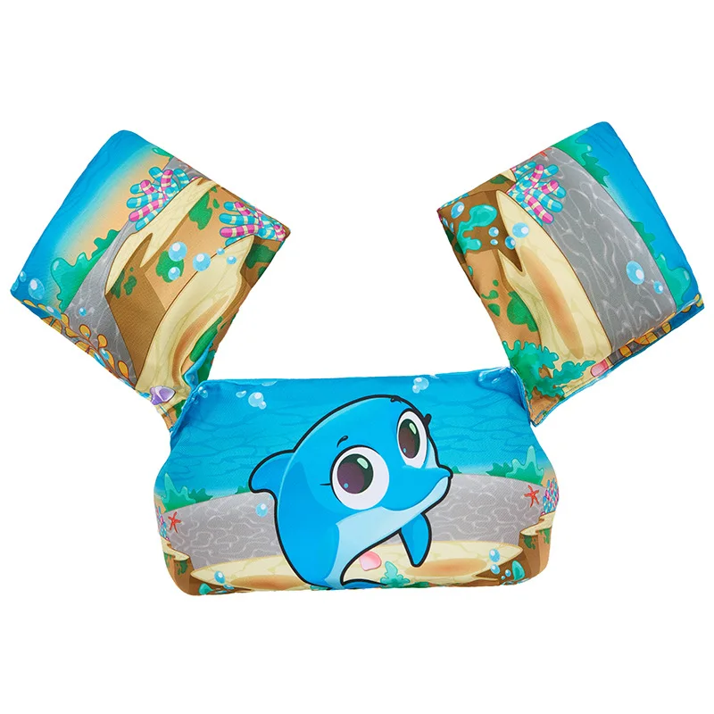 Cartoon Baby Swim Float with Arm Sleeves - Adjustable Foam Safety Life Jacket