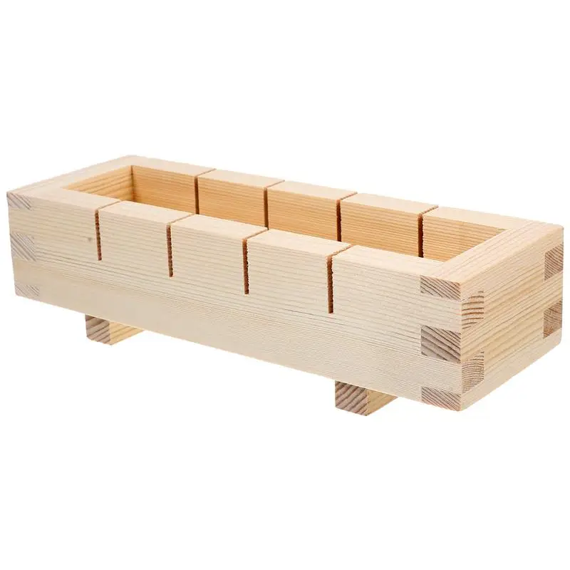 Cake Mold 12Pcs Wooden Sushi Mold Set Rectangular Nigiri Rice Maker Oshizushi Box Kitchen Gadgets Baking Pan Sushi Making Tools