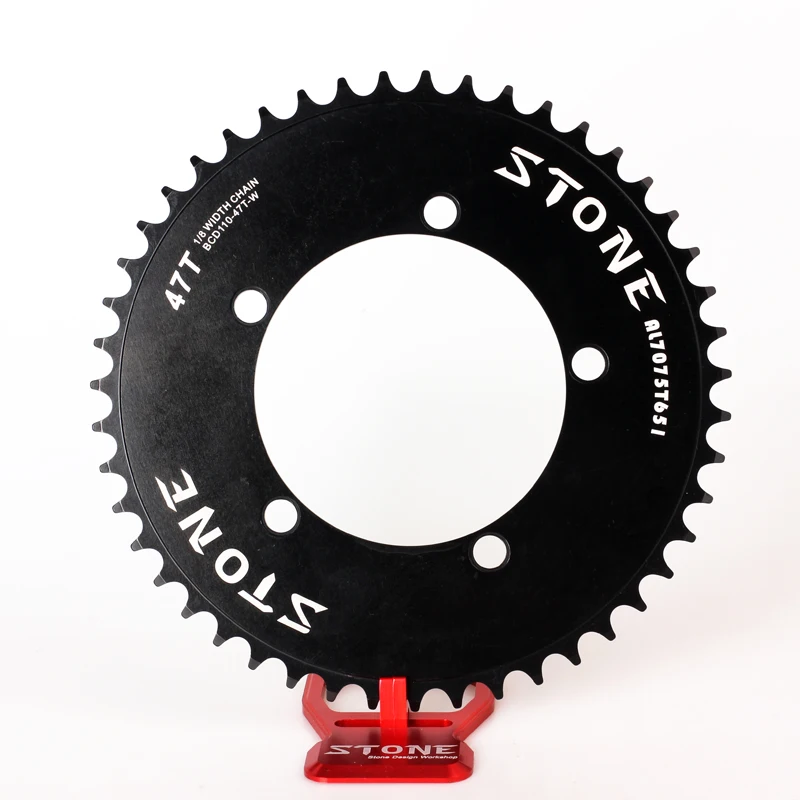 Stone 110 BCD round chainring aero fixed gear track bike fixie single speed 42T 46T 48T 50T 52t 54 57T 58t 59T 60t  tooth 110bcd