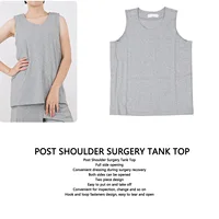 Post Shoulder Surgery Sleeveless Shirt Unisex Post Shoulder Surgery Vest Easy Wear Removal Side Full Opening Sleeveless Top 1
