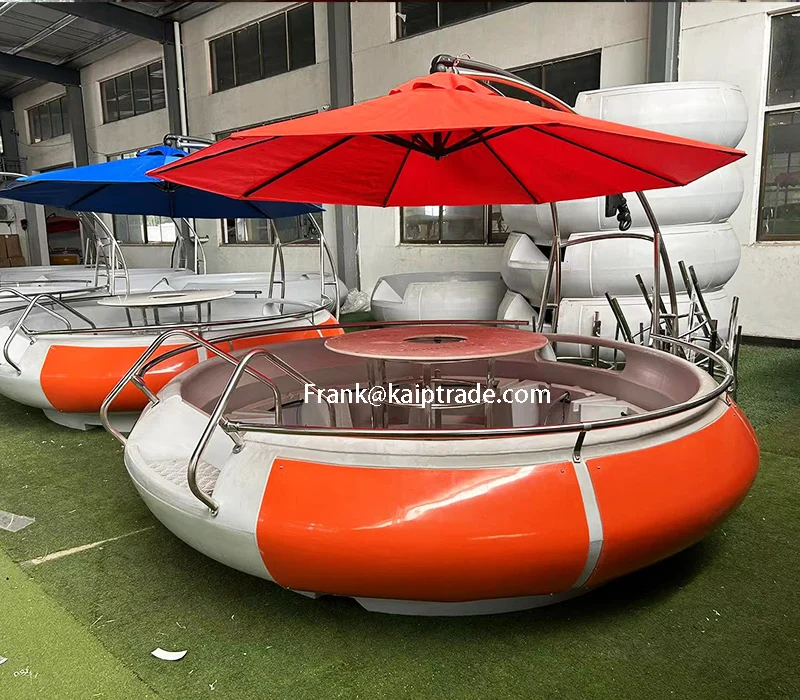 Successful case electric leisure party 10 person 320cm size bbq barbecue donut boat with design for water parks