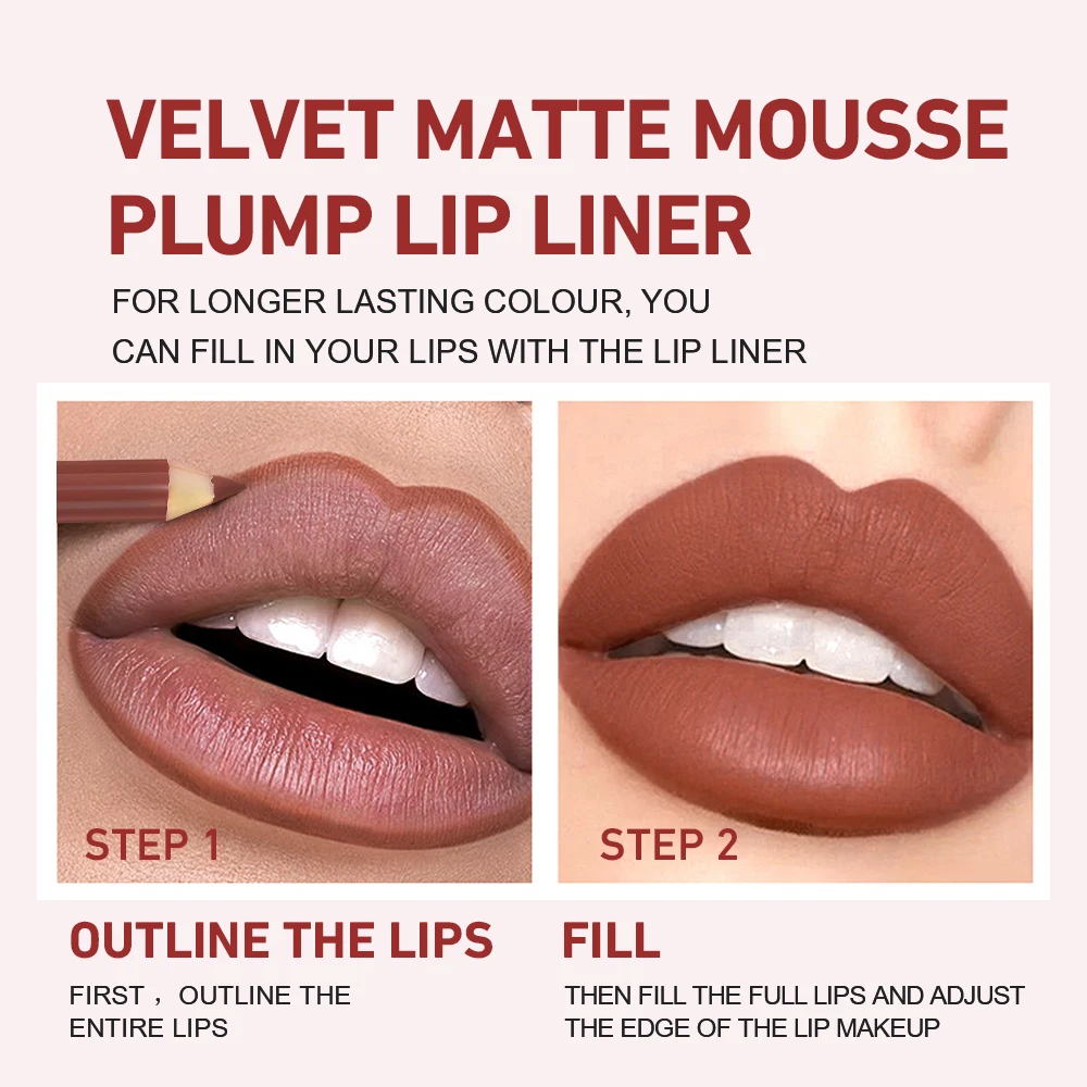 Lip liner lip liner pencil lipliner pencil lip liner set 12pcs lip liner pencil set matte nude contour lipliner pencil lipstick waterproof long lasting lipstick pen lip tint cosmetics