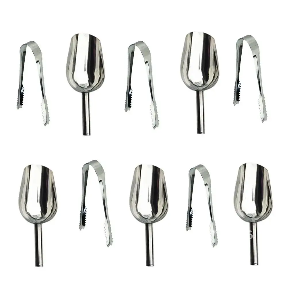 

Stainless Steel Kitchen Tongs 5/10Pcs/Set BBQ Grilling Tong Candy Bar Ice Sugar Scoops Salad Tools Home Kitchen Tools New