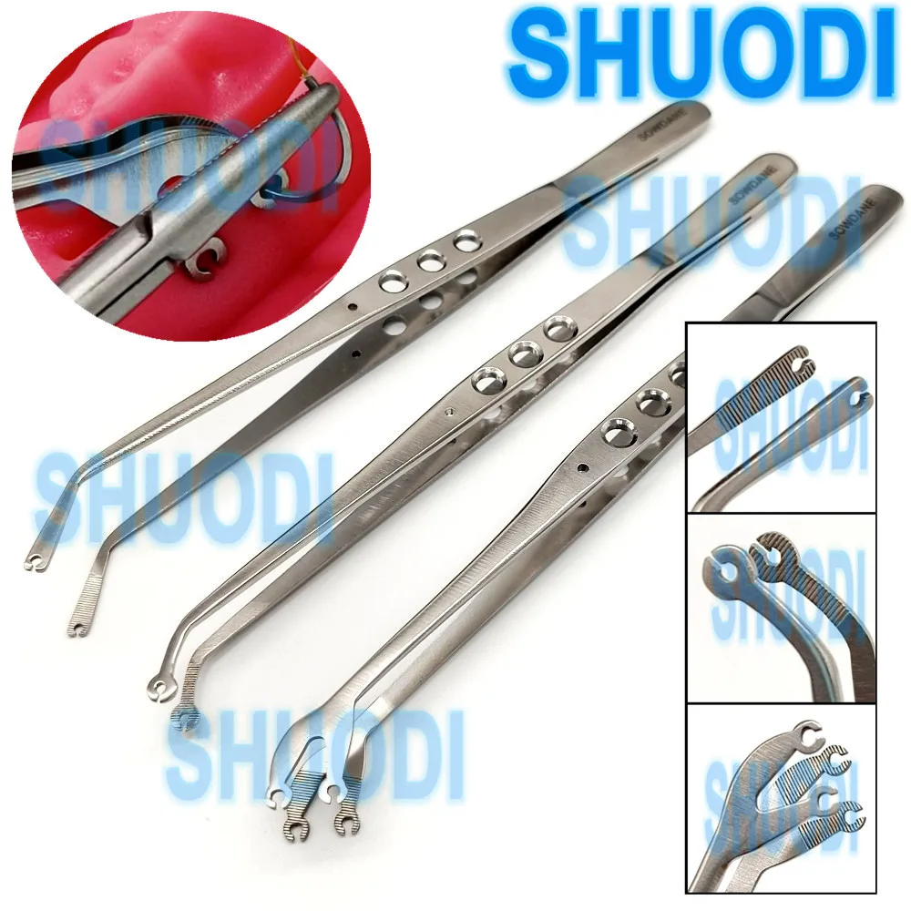 DentalSurgicalSutureTweezerTipWithHoleOperationStitching