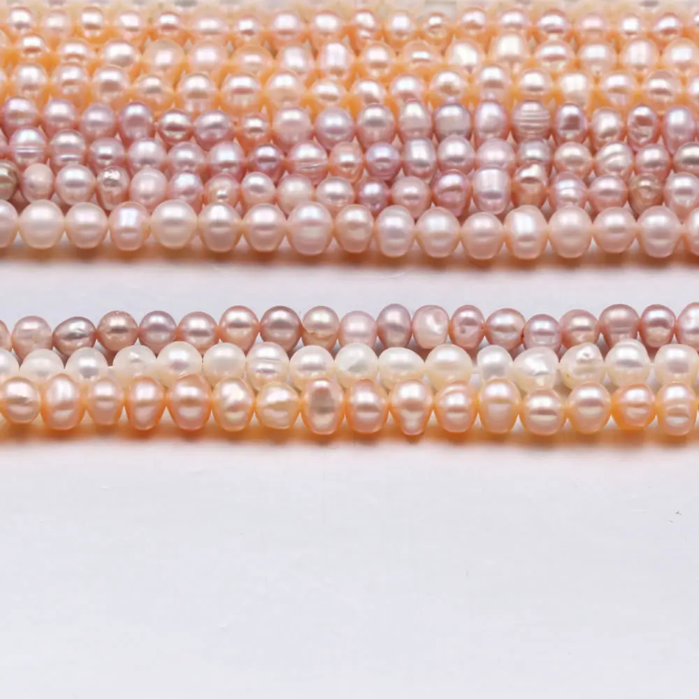 Natural Pearl Real Freshwater Pearls Beads Baroque Loose Spacer Beads 3-4mm For Jewelry Making DIY Bracelet Neckalce Accessories