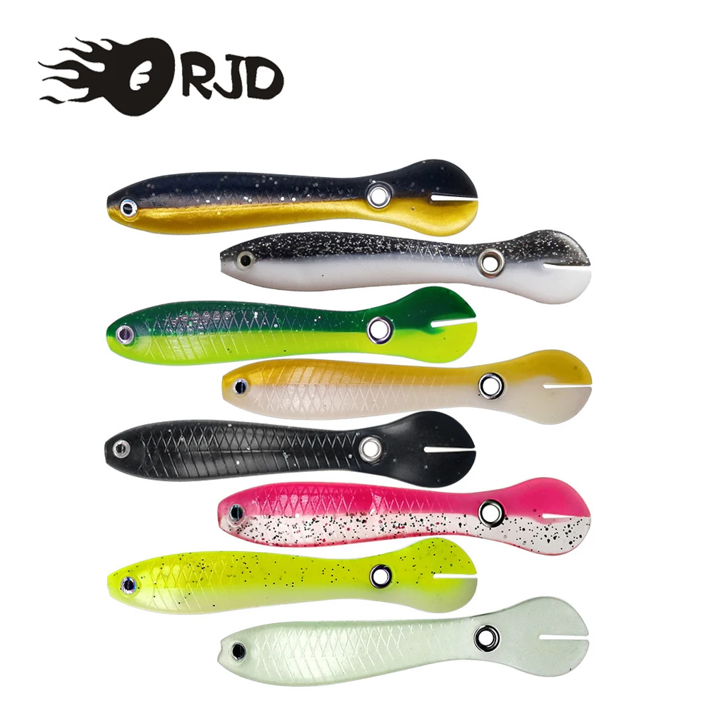 

ORJD 10cm Fishing Lure Silicone Soft Plastics Jigging Artificial Baits Artificial Worm Bait Bass Pike Swimbait Track Accessories