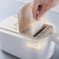 Coupe-légumes multifonctionnel avec panier de drainage pour légumes et fruits, outil de découpe et de lavage pour la cuisine 4