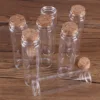 6 Pieces 20ml 30ml 40ml 50ml 60ml 70ml 90ml 120ml 150ml Glass Bottles with Cork Stopper Spice Jars Vials Crafts 7 Sizes U-pick 6