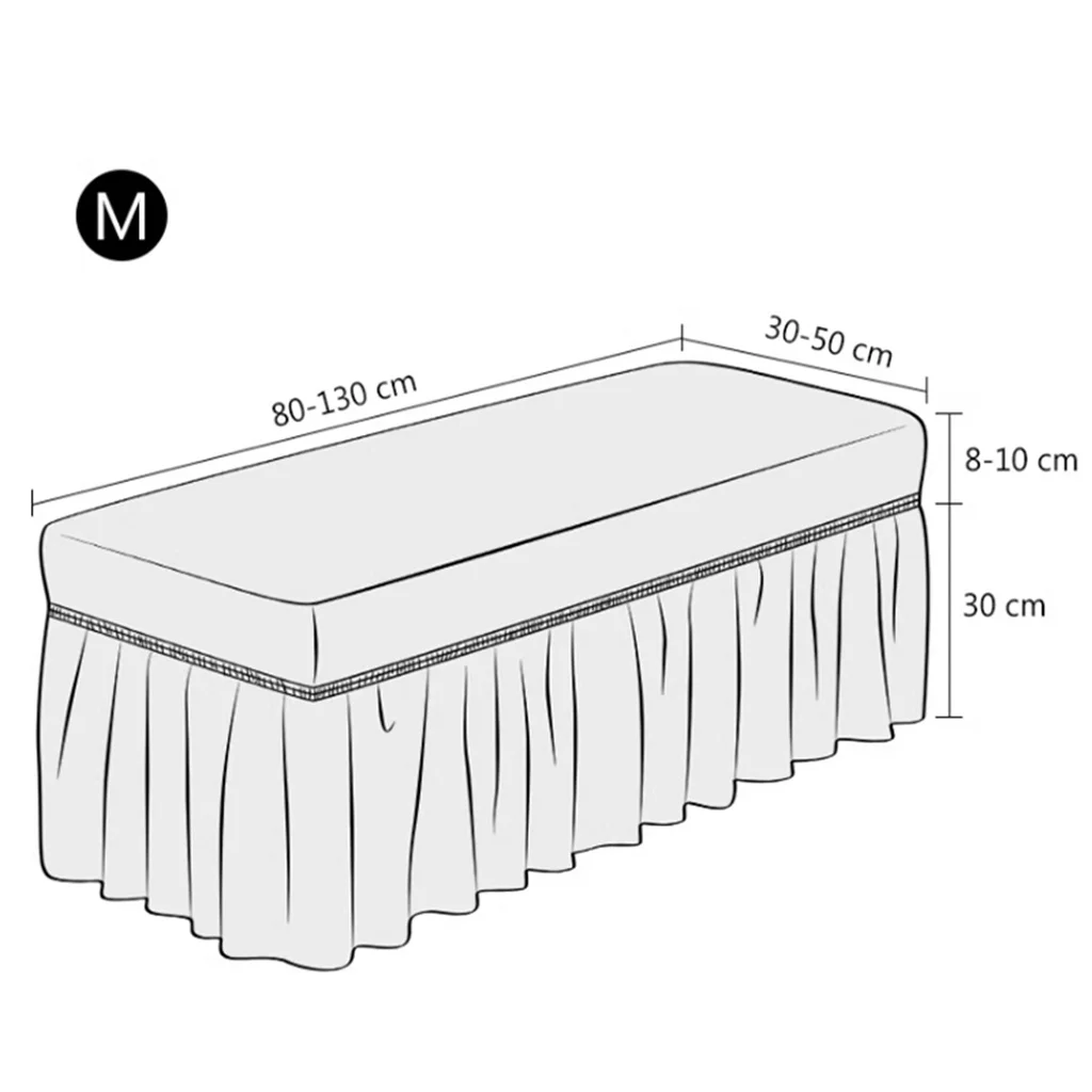 Seersucker Bench Seat Protector Cover - Removable & Washable for Living Room, Bedroom, or Kitchen Chairs