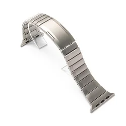 Elegant Stainless Steel Quick Fit Watch Band Replacement Strap - 44mm 45mm 46mm 49mm (Titanium)