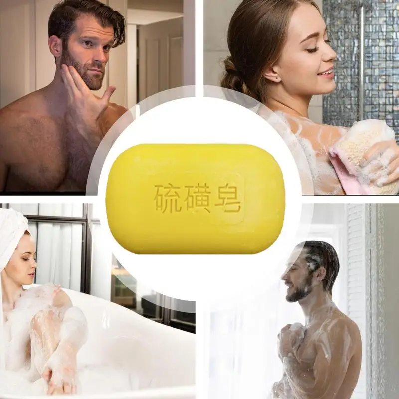 Sulfur Soap Cleaner Bar Shanghai Natural Facial Cleanser face washing bathing and foot washing