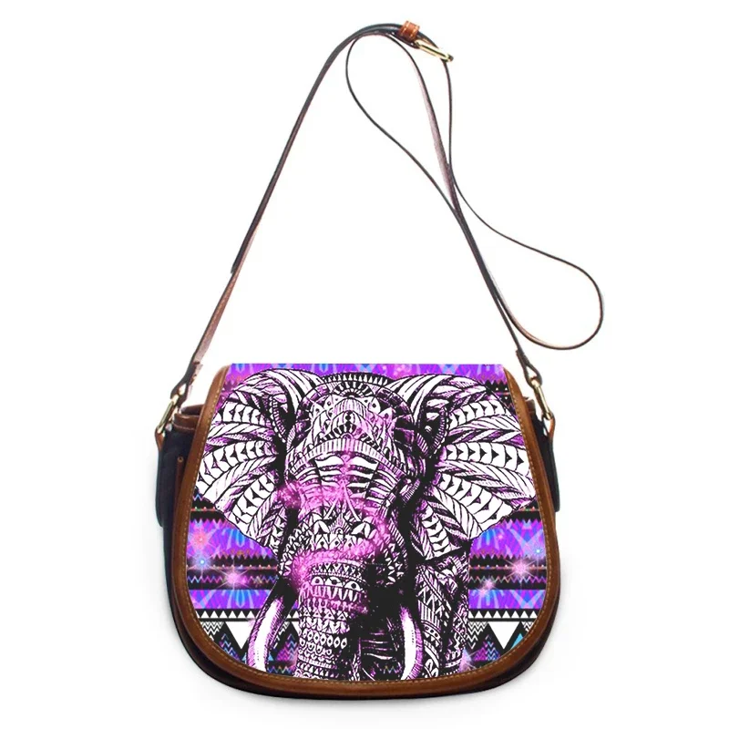 ndian Animal Elephant art print new fashion Women Crossbody Bag Luxury Handbag Women Bags Zipper Shoulder Bag women shoulder bag