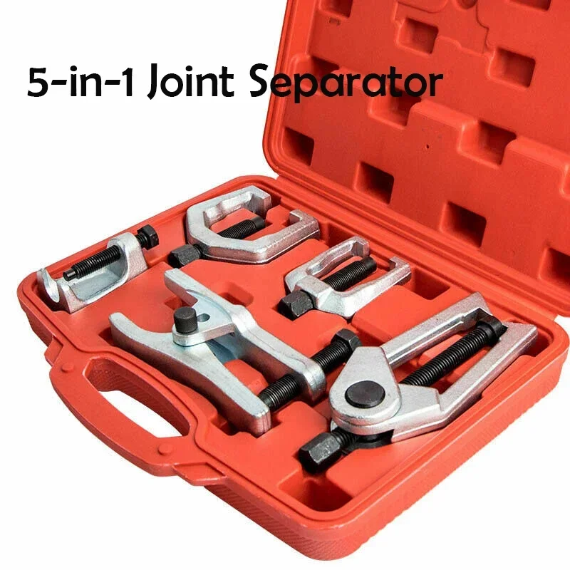 

5PCS Splitter Removal Kit Front End Service Tool Kit Ball Joint Separator Tie Rod Remover Set Pitman Arm Puller Car Repair Tools