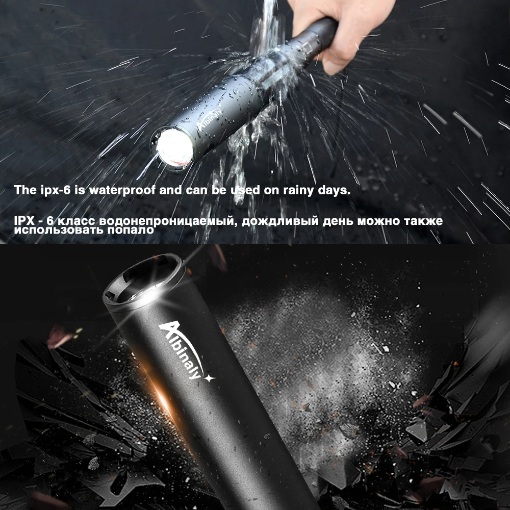 Baseball Bat LED Flashlight waterproof Super Bright Baton aluminium alloy Torch for Emergency and Self Defense