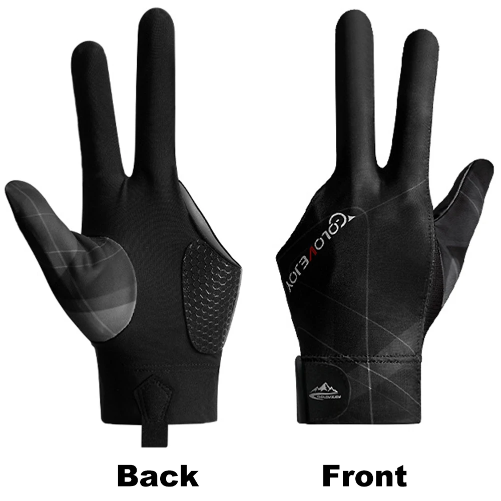 Billiard Gloves 3 Finger Snooker Glove Non-Slip Billiard Pool Gloves Left/Right Hand Universal Billiard Sports Accessories