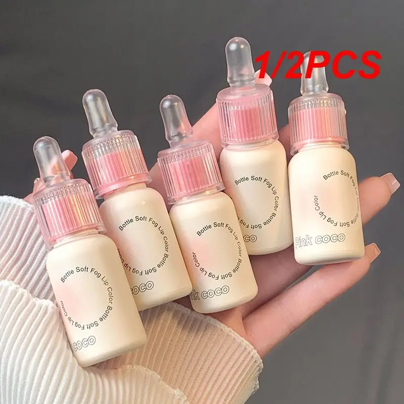 

1/2PCS Small And Cute Mirror Lip Gloss Moisturizing Not Easy To Stick Lip Glaze Intense Color Portable Silky Lip Gloss