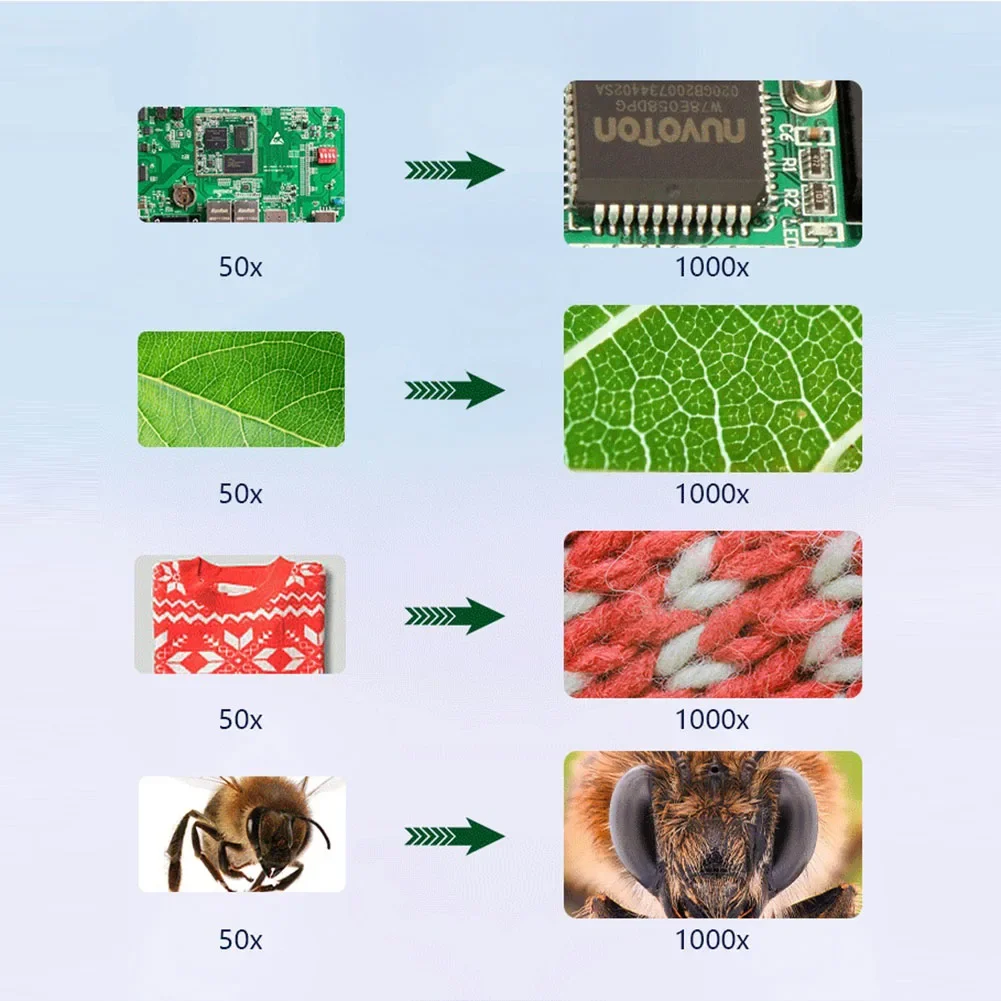 LED Digital Microscope with Stand Soldering Magnifier Endoscopic 500X 1000X 1600X for Mobile Phone PC