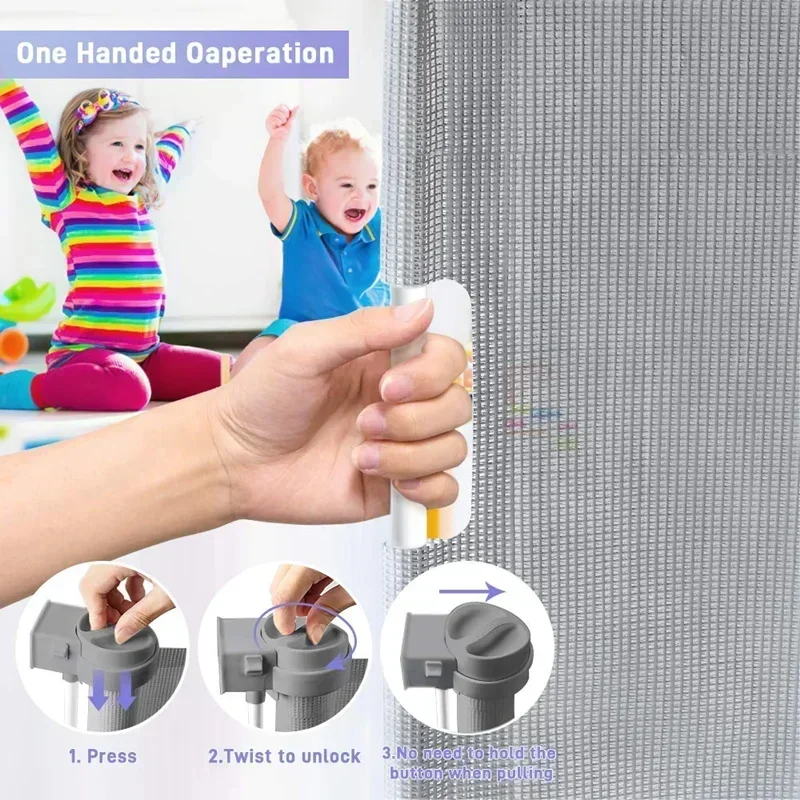 Children Detachable Protective Fence Indoor Staircase Entrance Baby Safe Gate Fence Pet Isolation Free Perforated Partition Child Safety Lock