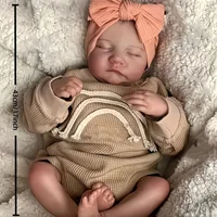 Risbecko Lifelike 43cm Finished Reborn Doll, Like Real Baby Handmade Art Doll, 3D Painted Skin With Visible Veins Vinyl Limbs 5
