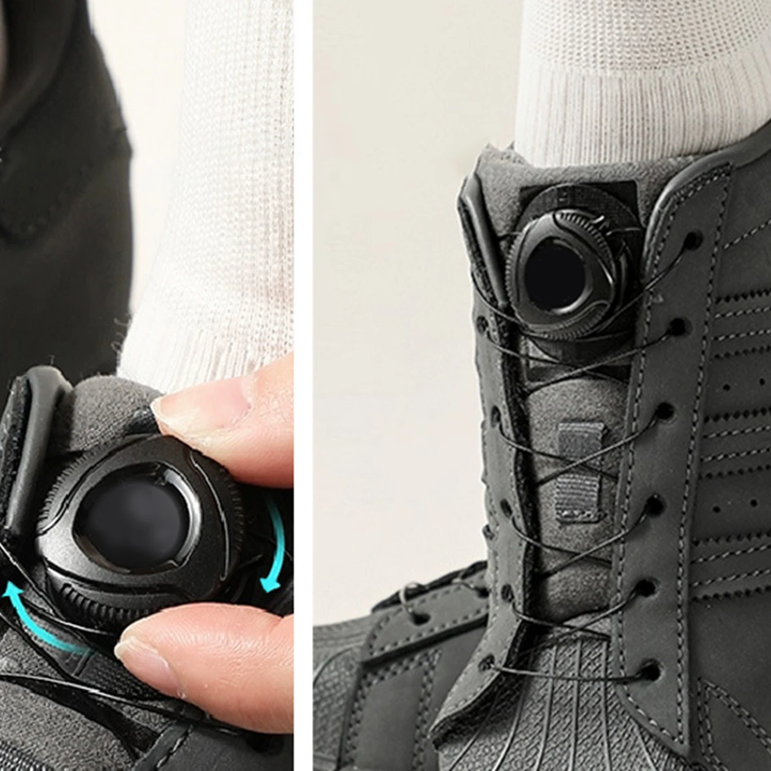 

Rotating Metal Wire Laces Automatic Buckle Rope Sneaker Shoelaces Easy No Tie Shoe Laces Quick Lock Shoestrings Shoe Accessories
