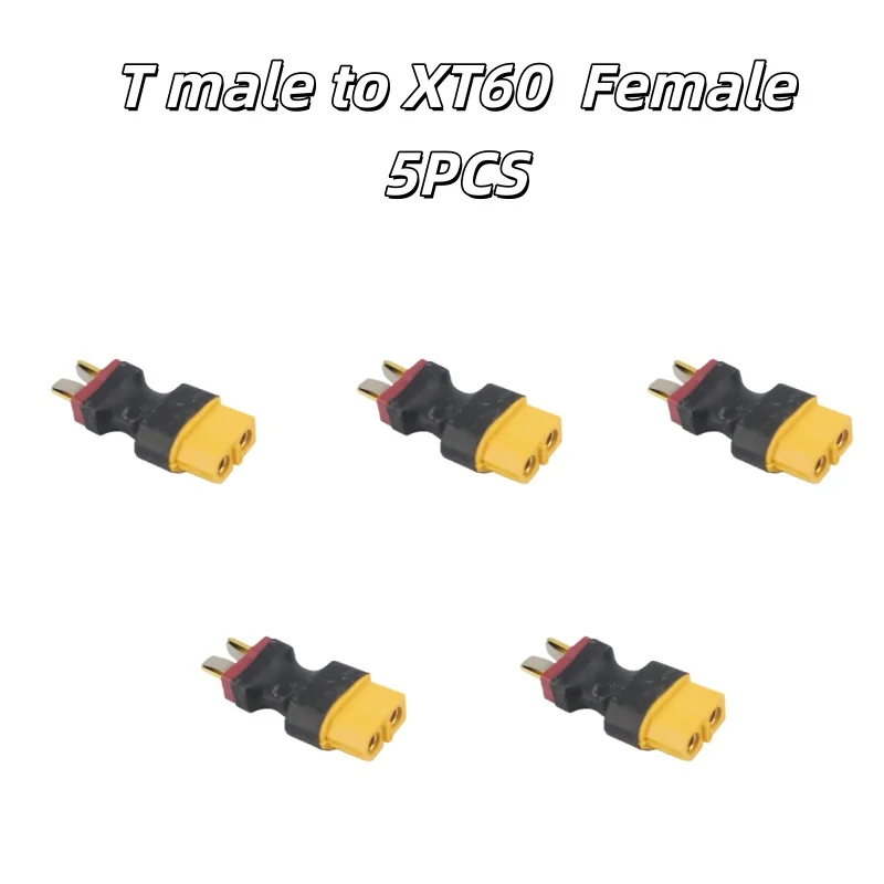 Enhanced RC Adapter: XT60 to T-Plug LiPo Battery Connector for Helicopters & Quadcopters