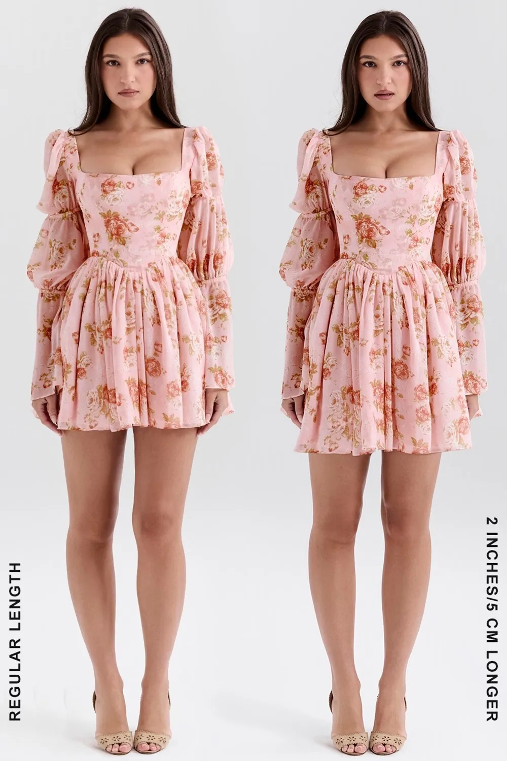 Elegant Horn Long Sleeve Bodycon Printed Short Skirt Female Sexy Square Neck Slim Female Dress Party Club Evening Dress