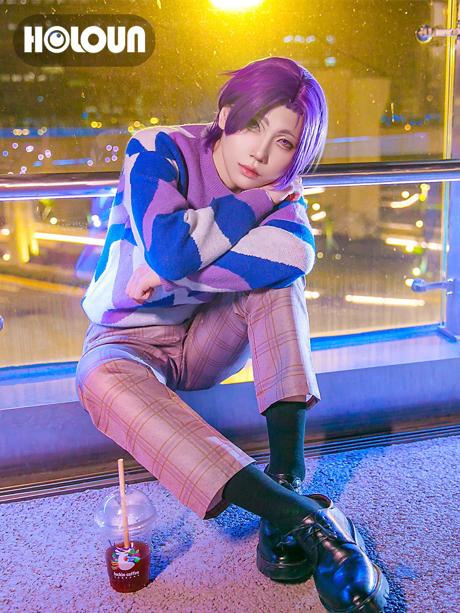 HOLOUN ブルーロックアニメ御影レオコスプレ衣装ウィッグ