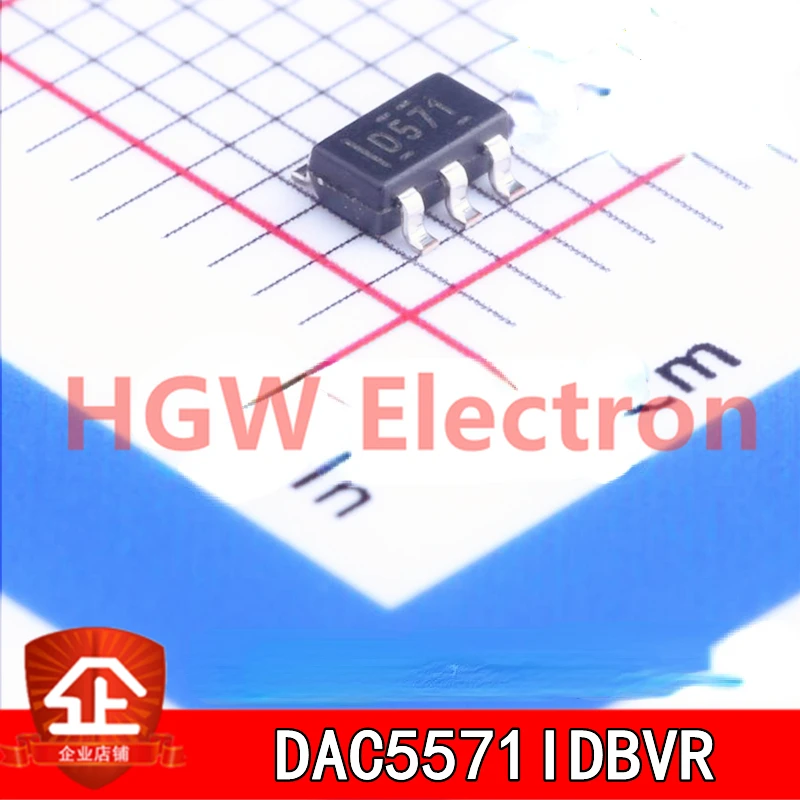 

10 шт., новая и оригинальная трафаретная печать DAC5571IDBVR: D571 SOT23-6 8 d/a, чип преобразователя DAC5571IDBVR SOT-23-6 D571 DAC5571IDBVR