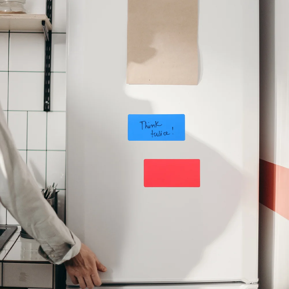 Refrigerator Magnet Wipe Label Magnetic Strips for Whiteboard Colored Memo Tabs Name Tag Stickers