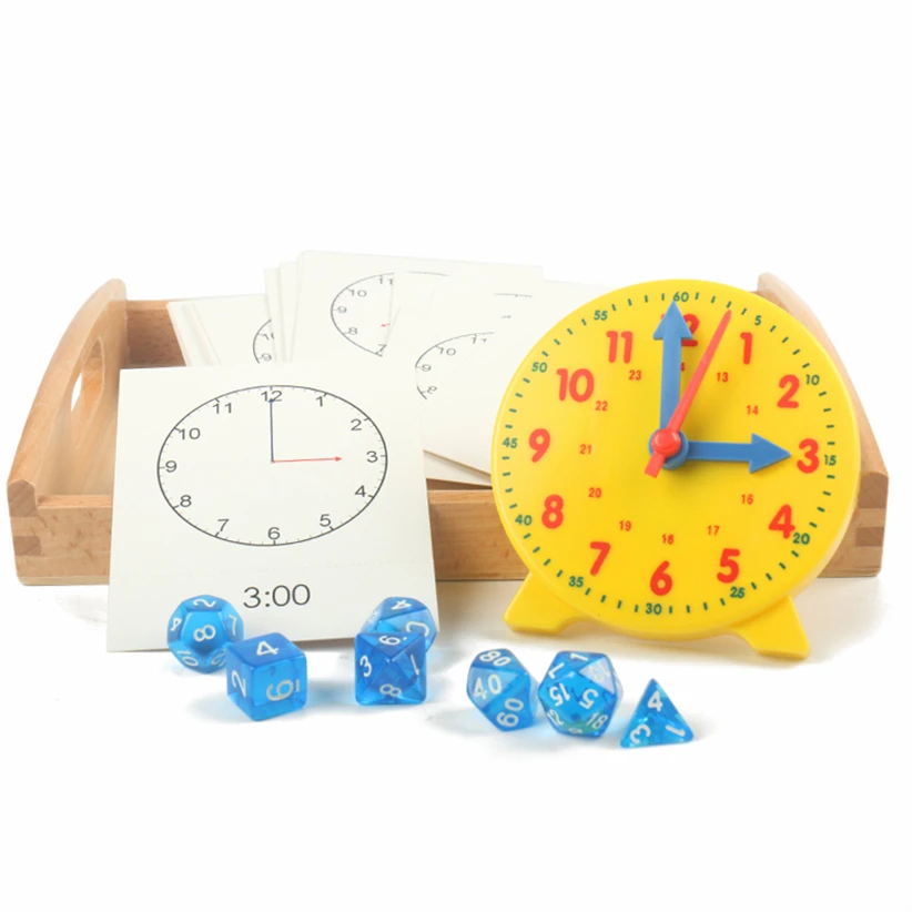 

Montessori Toys Clock Time Learning Practical Life Materials Educational Toys For Children Teaching Aid Christmas Gift D65Y