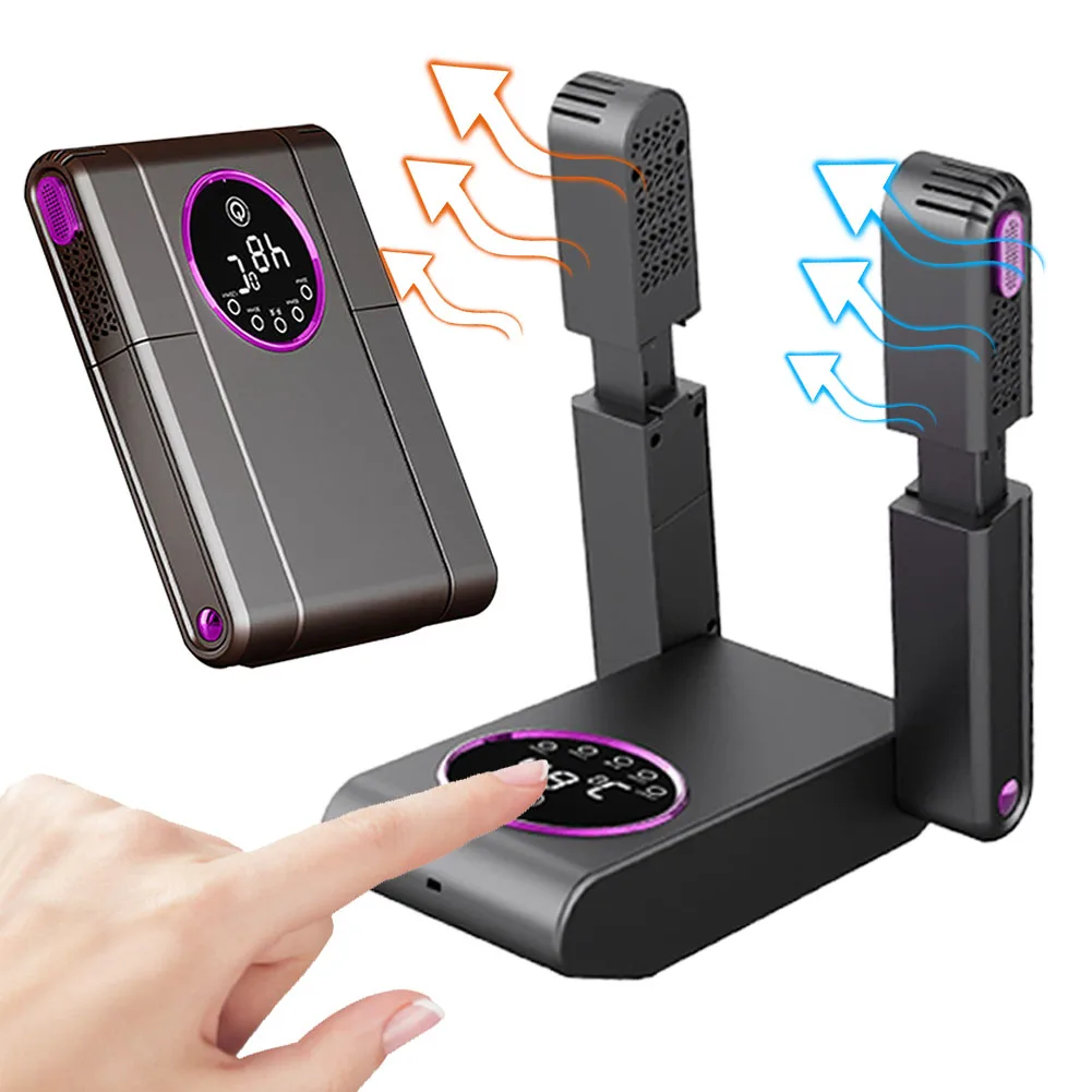 Foldable Shoe Dryer Folding Shoe Dryer Heater Timing Electric Shoe Drying Machine Smart Boot Warmer for Socks Boots Sneakers 2