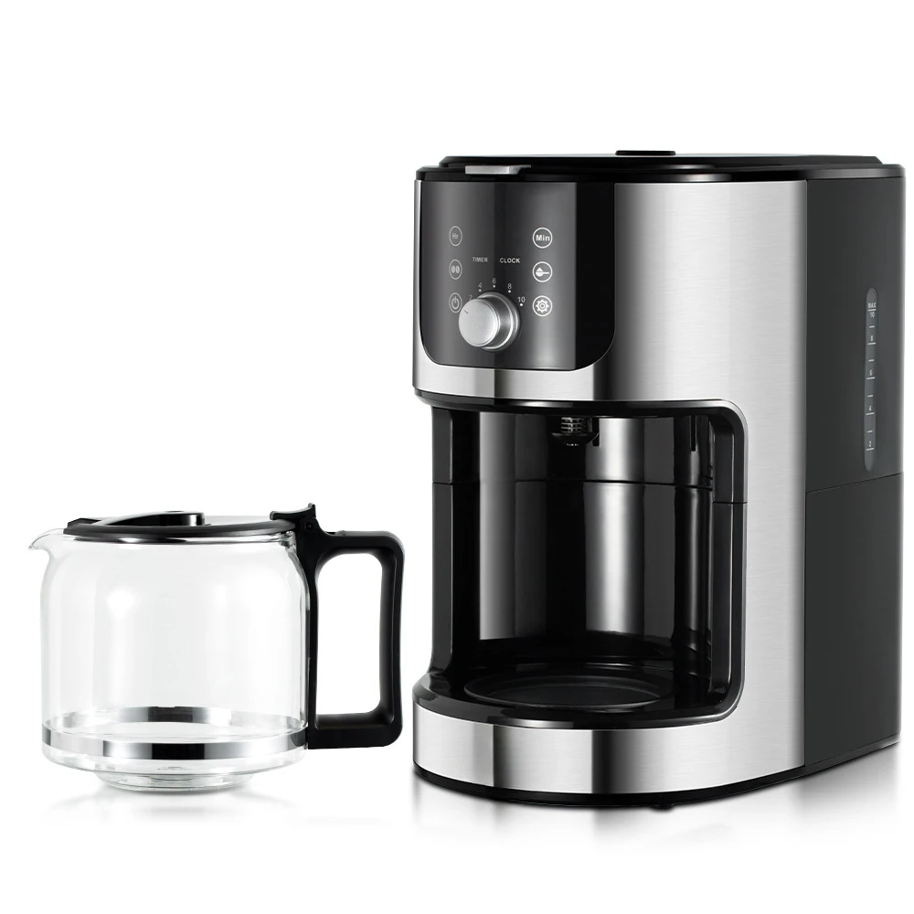 Automatic Drip Coffee Machine with Built-in Grinde...