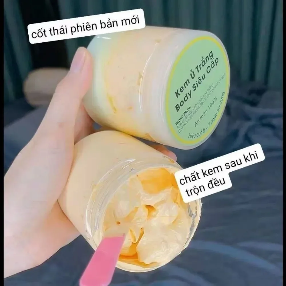 Vietnam Brightening Body Hydrating Moisturizing Lightening kem cot thai cao cap u trang manh tham nhanh xanh 200g 5