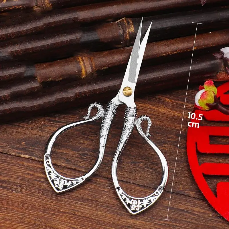 Small Antique Embroidery Scissors Retro Cross Stitch Vintage Scissors For DIY Sewing Thread Cutting Fabric Needlework