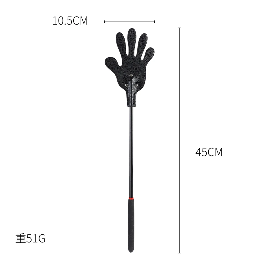 45CM Punk Palm Shape PU Leather Spanking Paddle Slapper Whip for Horse Training,Cosplay