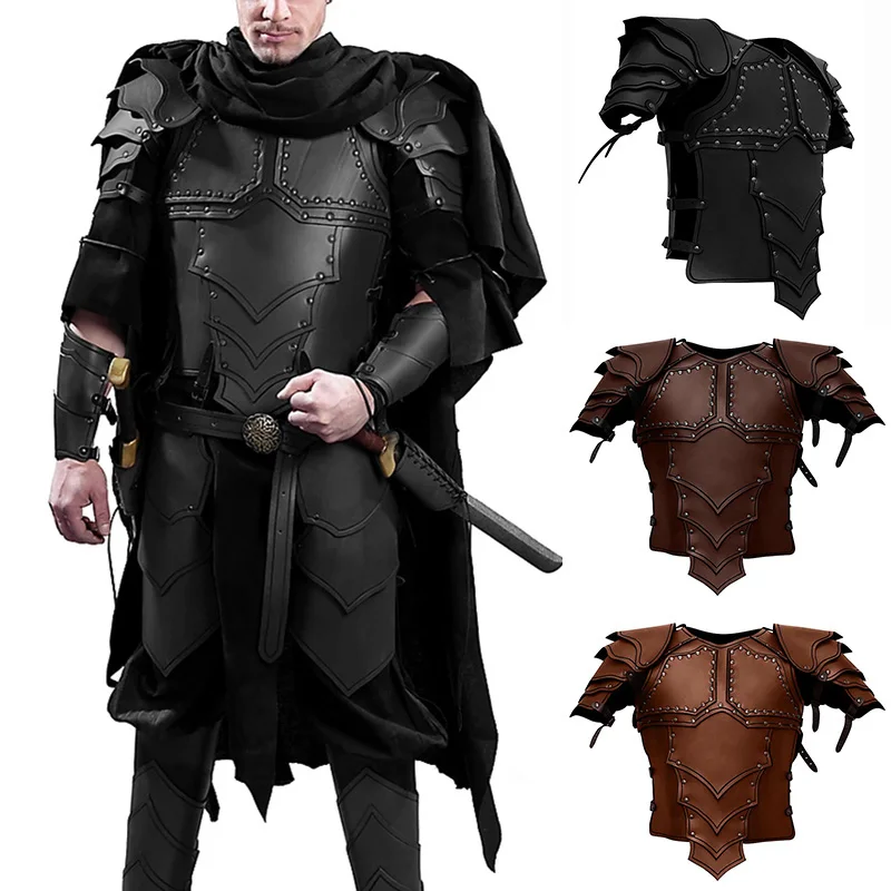 

Medieval Knight Leather Body Chest Armor Viking Pirate Warrior Cosplay Costume LARP Cuirass Breastplate Halloween Outfit Coat