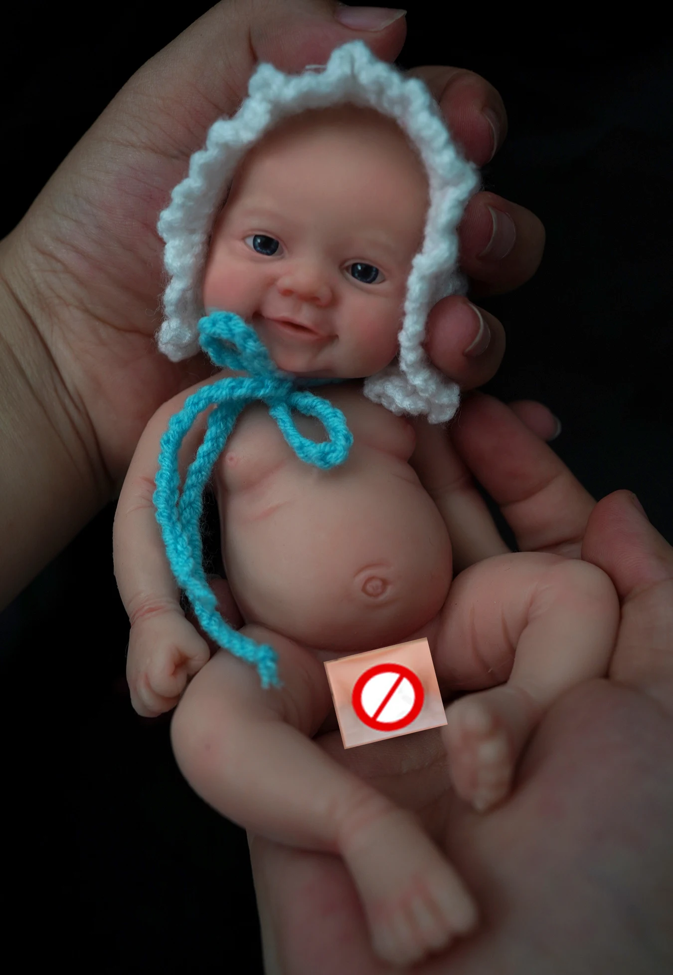 7" Micro Preemie Full Silicone Sweet Baby Doll "Mia" and "Eli" Lifelike