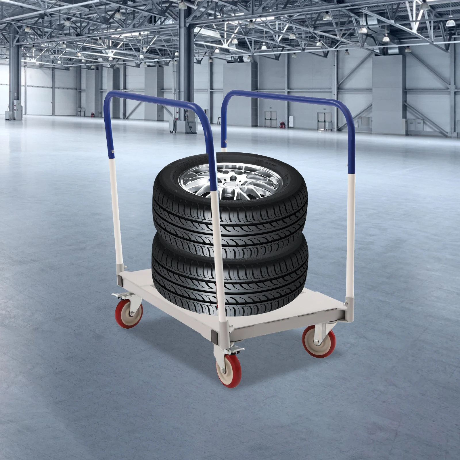 

1500 Lbs Panel Cart Dolly with a Thick Q235 Steel Frame and Plastic Spraying Surface Treatment and an Iron Panel Base