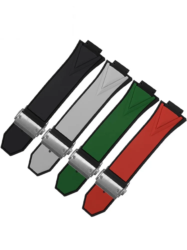 Cinturino Per Hublot Big Bang Sang Bleu Series Cinturino Per Orologio Da Uomo In Silicone Cinturino In Gomma Con Cinturino In Gomma 29Mm * 17Mm