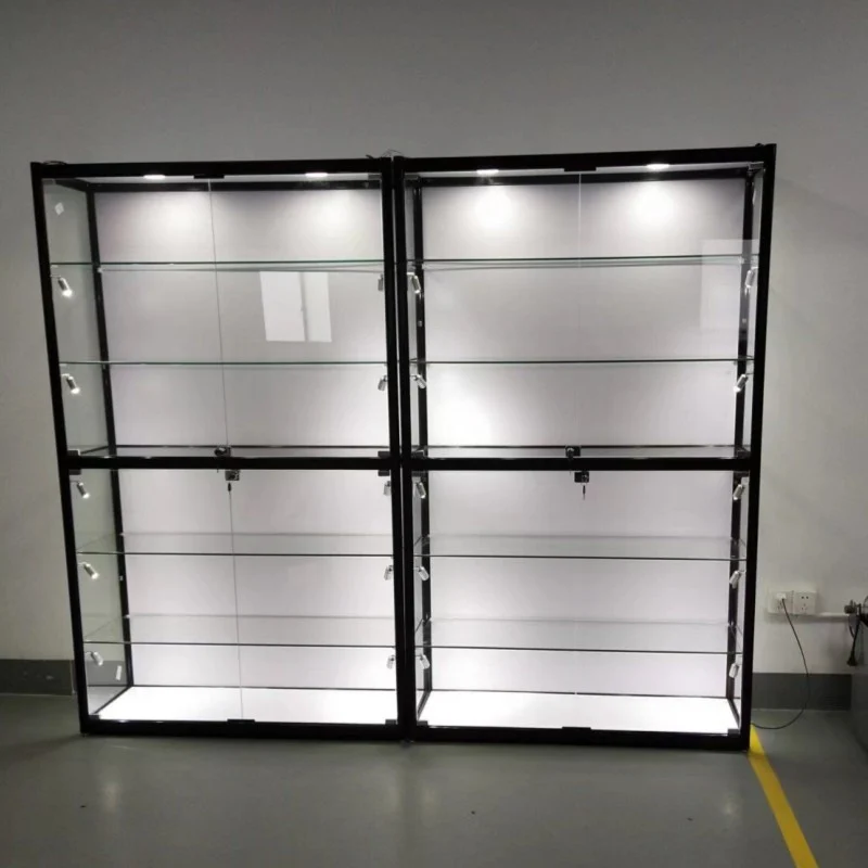 Commerical Shop aluminum alloy display cabinet hOME USE LEGO toy animation model glass display case