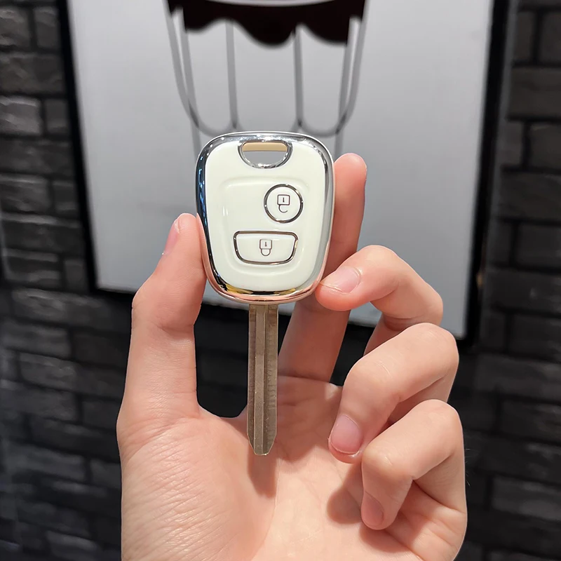 Tpu Car 2Button Key Cover Case Per Peugeot 106 107 206 207 307 Per Citroen C1 C2 C3 C4 Xsara Picasso Car Key Protector