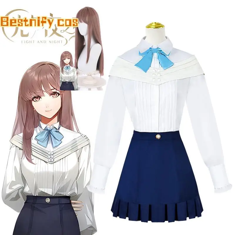 

Anime Light And Night Carnival ORIHIME Cosplay Costume Long Sleeve Skirt Wig Role Playing Halloween Party casual uniform